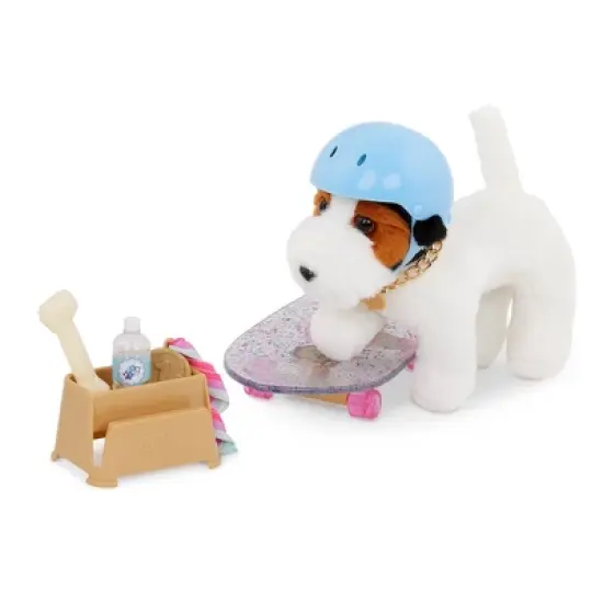 Our Generation Pro Skater Pup Posable 6" Pet Accessory Set image {1}