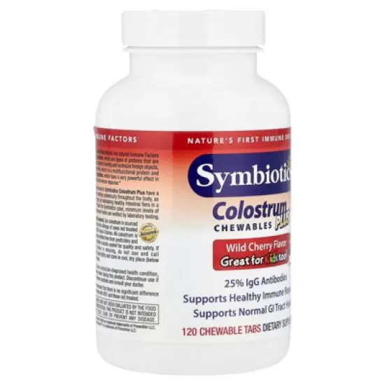 Symbiotics Colostrum Plus&reg; Chewables, Wild Cherry , 120 Chewable Tabs image {3}