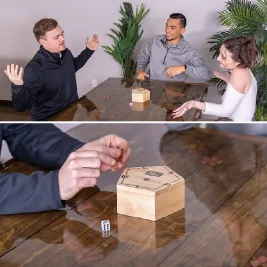 GoSports Keep the Change Tabletop Coin Drop Dice Game Set image {4}