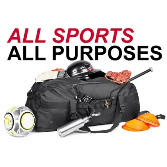 132L 36" Heavy Duty Extra Large Sports Gym Equipment Travel Duffel Bag W/Adjustable Shoulder & Compression Straps image {1}