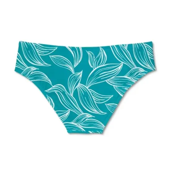 Adjustable Bikini Maternity Bottom - Isabel Maternity by Ingrid & Isabel&trade; Turquoise Green Floral image {4}