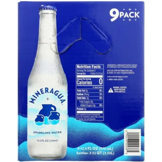 Mineragua Sparkling Water - Case of 9/12.5 fz image {1}