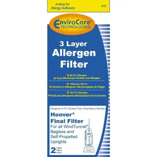 Hoover WindTunnel Self Propelled, Bagless, Upright, Widepath, Empower, Foldaway, PowerMax Vacuum Cleaners, 2 Filters image {2}