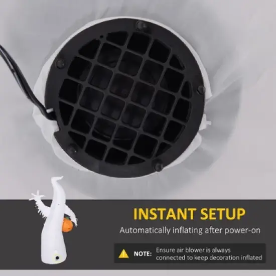 5.9' Halloween Inflatable Outdoor Decoration Ghost with Pumpkin, Blow Up LED Yard Decor for Garden, Lawn, Party, Holiday, Waterproof, Purple image {4}