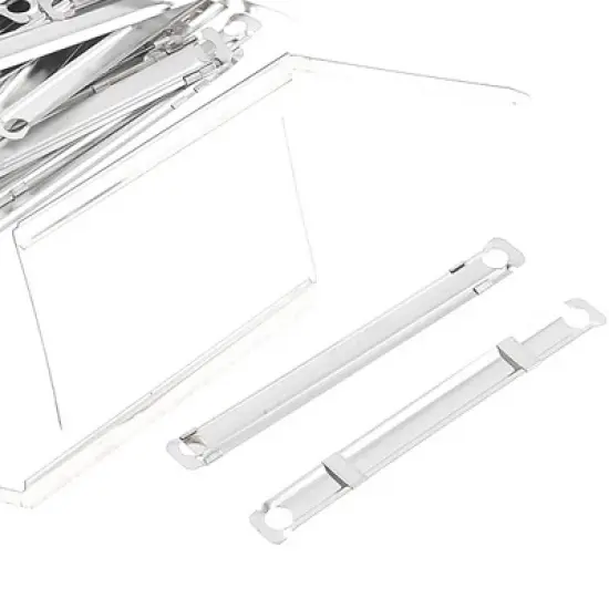 Unique Bargains Silver Tone Metal Organizer Binder Documents Clip Paper Fasteners 50 Sets image {2}