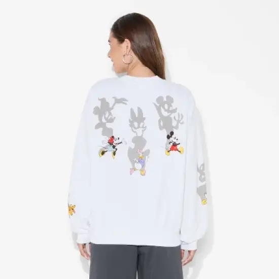 Women's Mickey & Friends Shadows Graphic Sweatshirt - White image {2}