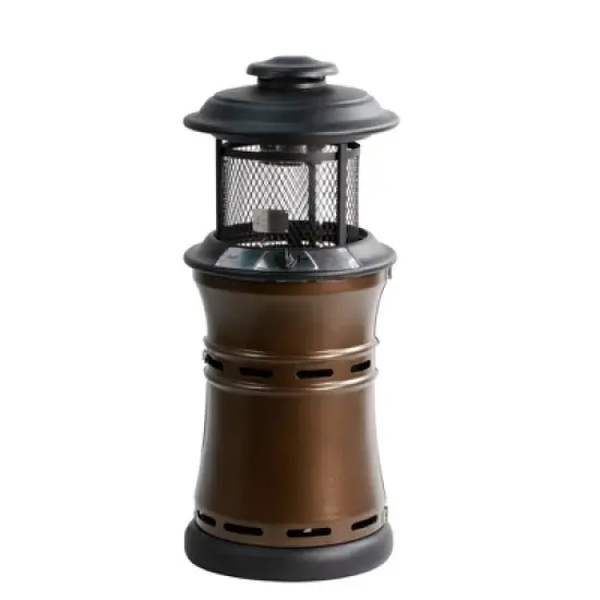 Heatmaxx 36000 BTU Gas Floor Standing Dancing Flame Outdoor Patio Portable Heater Bronze image {2}