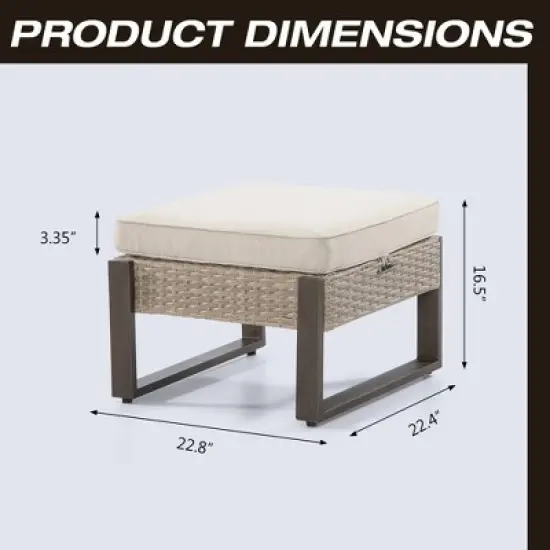 UPTIOT Outdoor Ottoman with Cushion image {7}