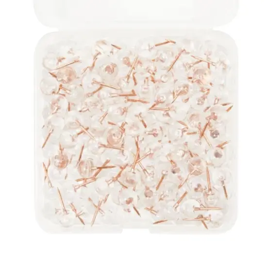 Juvale 300 Count Decorative Push Pins for Cork Bulletin Boards, Rose Gold Thumb Tacks, 1/3 in image {4}
