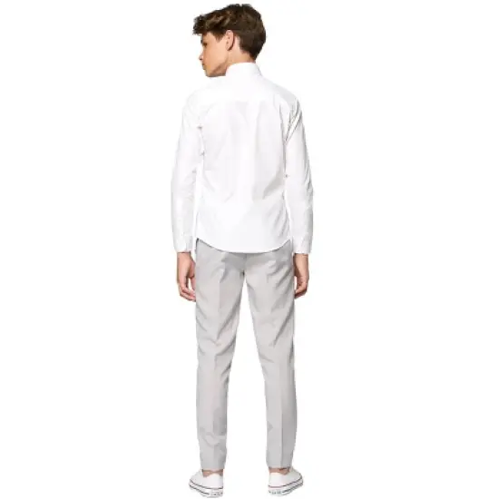 OppoSuits Teen Boys Shirt - White Knight - White image {1}