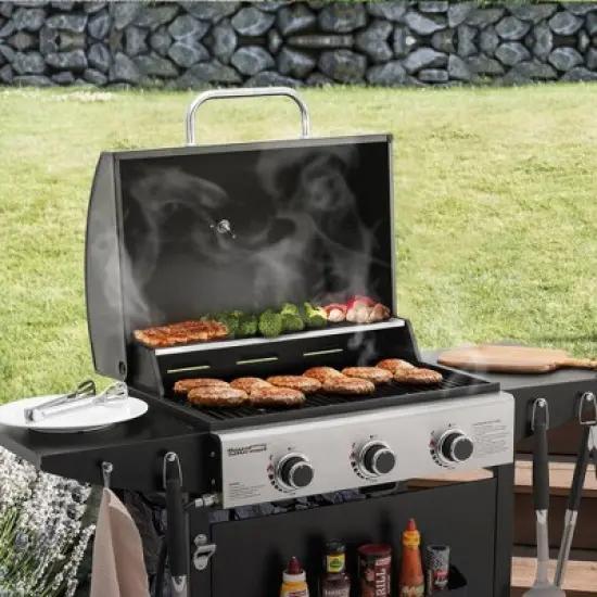 RoyalGourmet 3-Burner BBQ Liquid Propane Gas Grill GH3001HTG Black image {8}