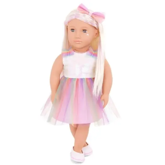 Our Generation Iris 18" Fashion Doll with Rainbow Dress image {2}