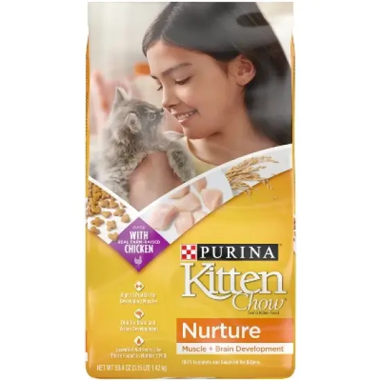 Purina Kitten Chow Nurture Kitten Muscle & Brain Development Chicken Flavor Dry Cat Food image {6}