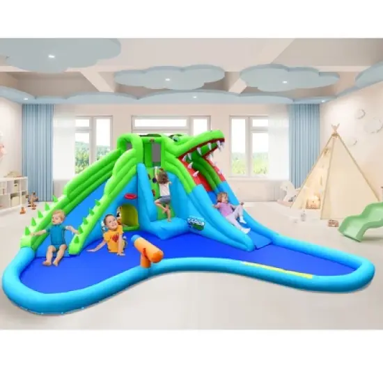 Costway Inflatable Style Water Slide Upgraded Kids Bounce Castle w/780W Blower image {2}
