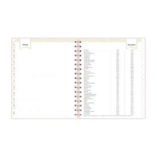 Day Designer 2024 Planner 7"x9" Weekly/Monthly Faux Leather Blush image {11}