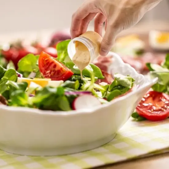 Cornucopia Brands Salad Dressing Condiment Containers 6pk; 2oz To-Go Plastic Mini Food Storage Jars; Carry Up to 4 Tablespoons image {6}