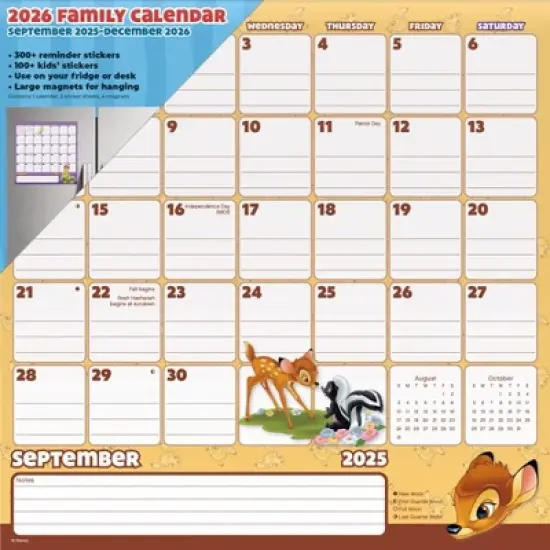 Disney 2026 Classic 12"x12" Family Calendar image {10}
