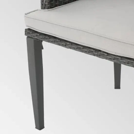 Hillhurst 4pk Wicker Dining Chairs Gray - Christopher Knight Home image {4}