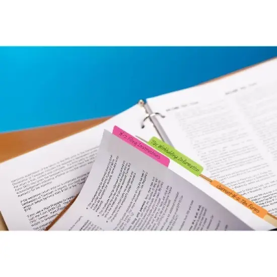 Post-it File Tabs 2 x 1 1/2 Assorted Pastel 24/Pack 686PWAV image {6}