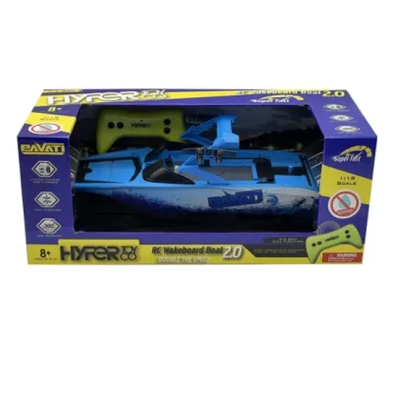 Hyper RC Pavati 2.0 Wakeboard Boat - 1:18 Scale: Metal & Plastic Remote Control Vehicle image {1}