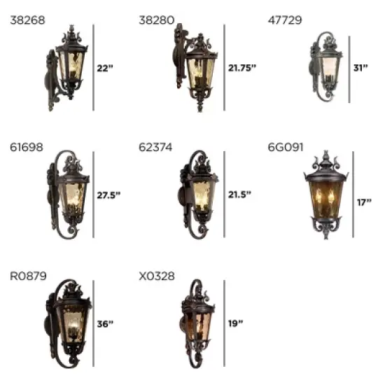 John Timberland Casa Marseille Vintage Rustic Outdoor Wall Light Fixture Bronze Scroll 21 1/2" Hammered Glass for Post Exterior Barn Deck House Porch image {5}