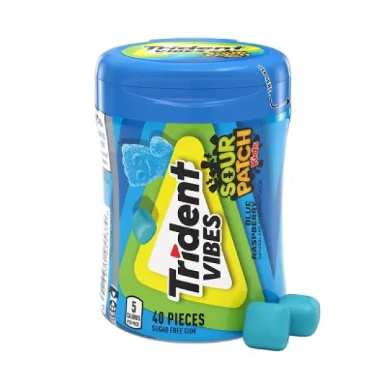 Trident Vibes Sour Patch Kids' Blue Raspberry Chewing Gum - 3.245oz image {10}