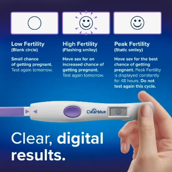 Clearblue Advanced Digital Ovulation Test + 1 Pregnancy Test - 15ct image {9}