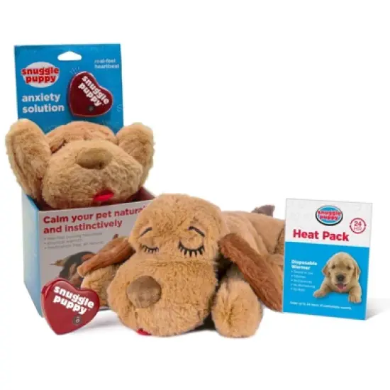 Snuggle Puppy Heartbeat Stuffed Toy - Biscuit image {1}
