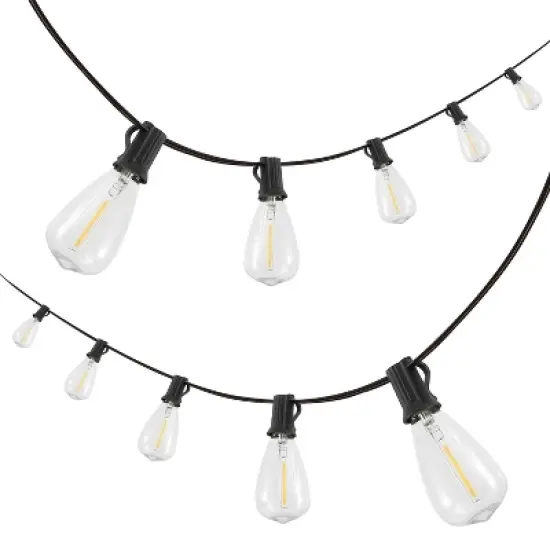 JONATHAN Y 10-Light Indoor/Outdoor 10 ft. Rustic Industrial Incandescent C7 Bulb String Lights image {6}