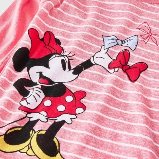 Toddler Girls' 4pc Minnie Mouse Snug Fit Pajama Set - Pink image {2}