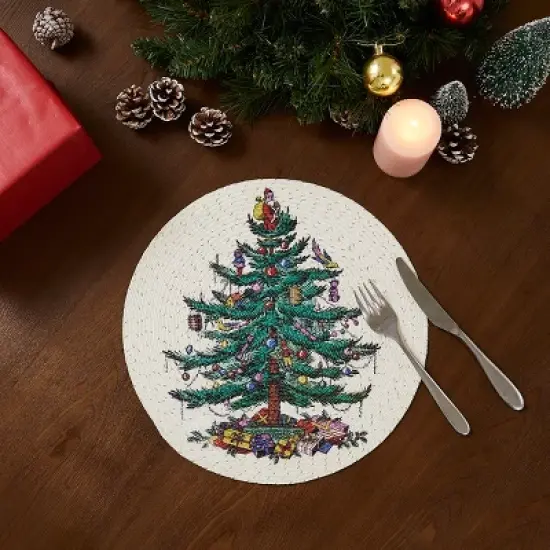 Spode&reg; Christmas Tree Set of 4 Round Placemats image {1}