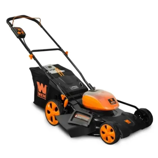 WEN 40441 40V Max 21" Cordless 3-in-1 Lawn Mower With Two Batteries 16gal Bag & Charger image {2}