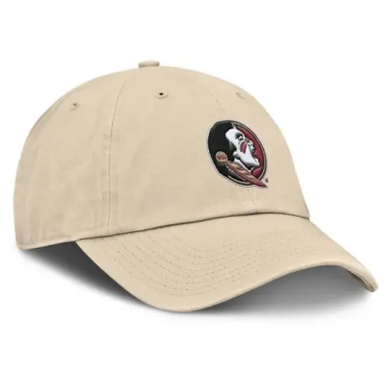 NCAA Florida State Seminoles Unstructured Khaki Tonal Cotton Hat image {2}