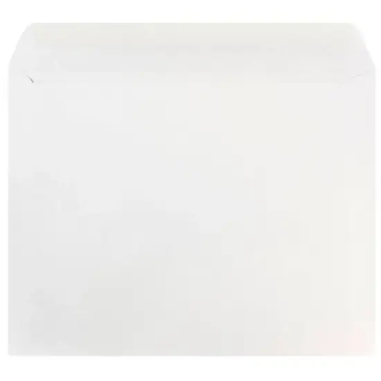 JAM Paper 50pk 10"x13" Booklet Envelopes - White: Large Mailing Envelopes, Gummed Flap, Stationery, Wet and Seal image {1}