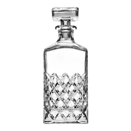 Godinger Silver 32 fl oz Hatch Whiskey Decanter: Crystal, Hand Wash, 10.05" Height, 3.6" Width, Clear Beverage Server image {2}