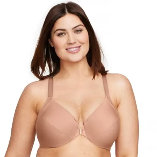 Glamorise Womens Front-Closure Smoothing WonderWire Underwire Bra 1247 Cappuccino image {5}
