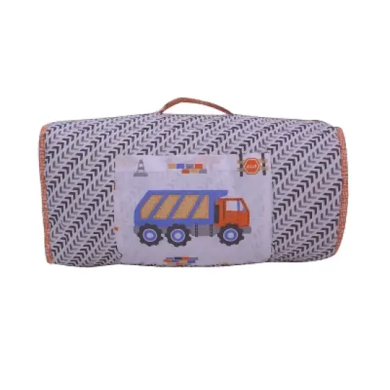 Bacati - Construction Multicolor Boys Cotton Toddler Nap Mat image {1}