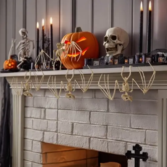 Yescom 4Pcs Bat Skeleton Halloween Decor Plastic Hangable Indoor Outdoor Haunted House Party 2025 image {4}