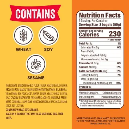 Thomas' Plain Mini Bagels - 15oz/10ct image {3}