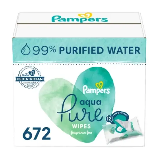 Pampers Aqua Pure Sensitive Baby Wipes (Select Count) image {8}