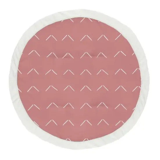 Sweet Jojo Designs Girl Baby Tummy Time Playmat Diamond Tuft Mauve Pink and White image {4}