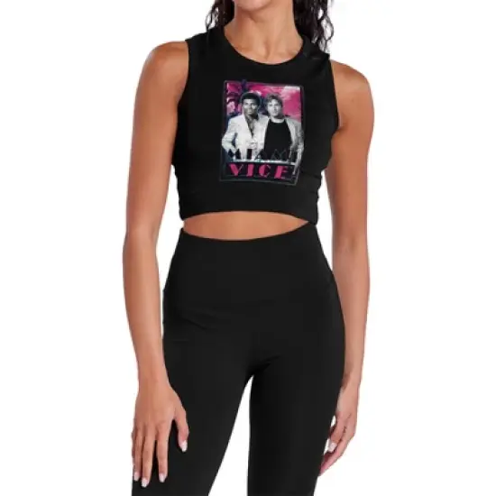 Women's Miami Vicegotchya Sleeveless Crop Top Tank image {5}