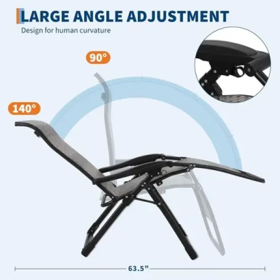 GustoWave Foldable Rattan Reclining Lounge Chair with Wide Armrests and Locking System, Perfect for Poolside, Backyard, Garden, or Balcony image {4}