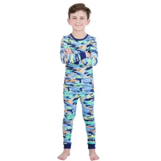 Sleep On It Boys Super Soft 2-Piece Snug Fit Pajama Set - Camo image {2}