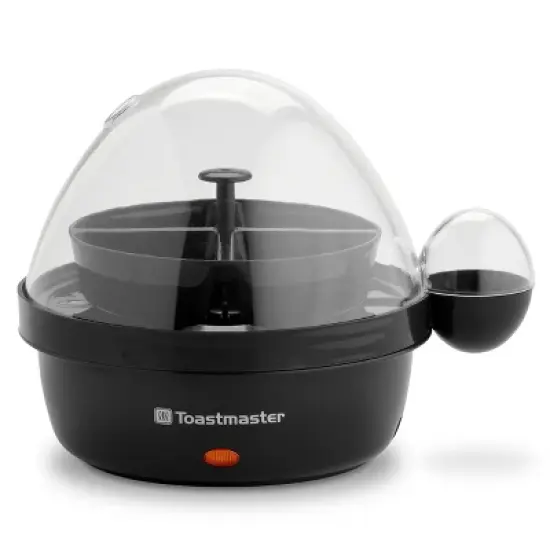 Toastmaster Rapid Electric Egg Cooker with Auto-Off, 7 Egg Capacity for Soft, Medium and Hard Boiled Eggs, Poaching Tray, Black image {7}