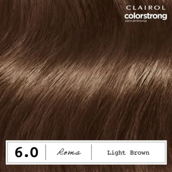 Clairol ColorStrong Ammonia Free Permanent Hair Color Dye Kit - 6 Light Brown image {2}