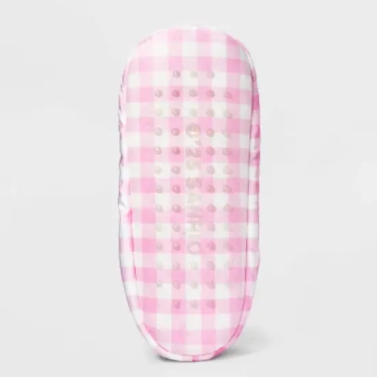 Women's Hello Kitty Keroppi Gingham Plaid Slipper Socks with Grippers image {3}