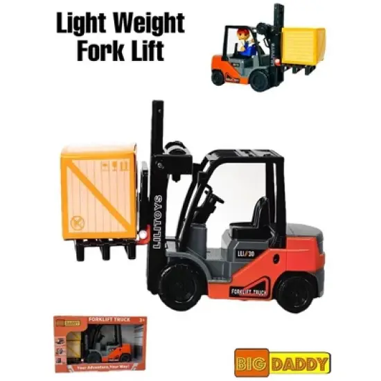 Big Daddy Light Weight Construction Truck Series - Authentically Designed Forklift With Loadable Cardboard Boxes image {1}