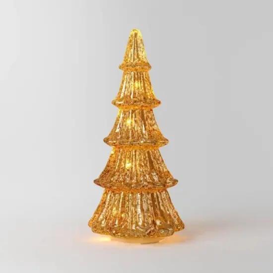 14" Christmas Mercury Lit Glass Tiered Tree Decor - Wondershop&trade; image {5}