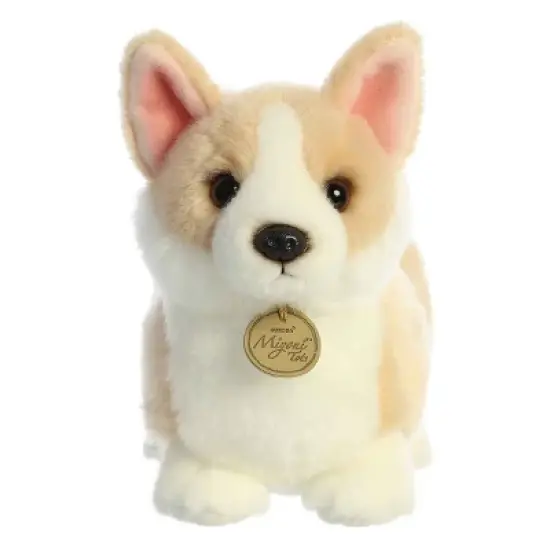 Aurora Medium Pembroke Welsh Corgi Pup Miyoni Tots Adorable Stuffed Animal Brown 9.5" image {1}